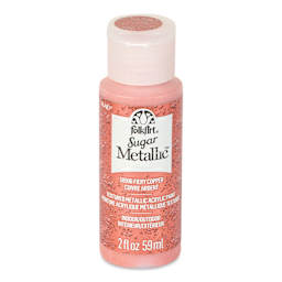 Plaid FolkArt Sugar Metallic Acrylic Paint - Fiery Copper, 2 oz, Bottle - front