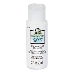 FolkArt Watercolor Gelz Acrylic Paint - Whipped Cream, 2 oz - front