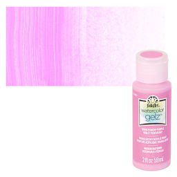 FolkArt Watercolor Gelz Acrylic Paint - Punchy Purple - Bottle and Swatch