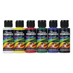 Chroma Craft Colors Acrylic Paints - Basic Colors, Set of 6, 2 oz
