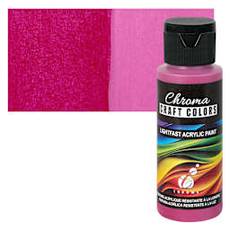 Chroma Craft Colors Acrylic Paint - Merlot, swatch and bottle