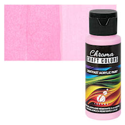 Chroma Craft Colors Acrylic Paint - Cotton Candy, swatch and bottle