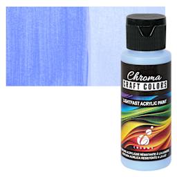 Chroma Craft Colors Acrylic Paint - Pacific Ocean, swatch and bottle
