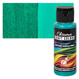Chroma Craft Colors Acrylic Paint - Shadow Forest, swatch and bottle