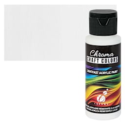 Chroma Craft Colors Acrylic Paint - Coconut, 2 oz, swatch and bottle