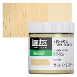 Liquitex Bio-Based Heavy Acrylic Paint - Unbleached Titanium, 75 ml jar and swatch