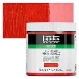 Liquitex Bio-Based Heavy Acrylic Paint - Cadmium-Free Red Medium, 500 ml jar and swatch