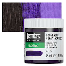 Liquitex Bio-Based Heavy Acrylic Paint - Dioxazine Purple, 75 ml jar and swatch