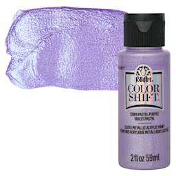 FolkArt Color Shift Paint - Purple Pastel, 2 oz, bottle with swatch