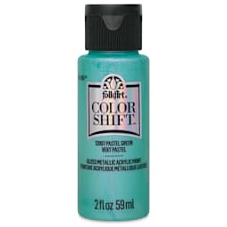FolkArt Color Shift Paint - Green Pastel, 2 oz, front of bottle