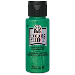 FolkArt Color Shift Paint - Emerald Flash, 2 oz, front of bottle