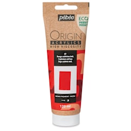 Pebeo Origin Acrylic Paint - Cadmium Red Hue, 120 ml