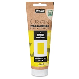 Pebeo Origin Acrylic Paint - Primary Yellow, 120 ml - front