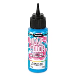 DecoArt Love, Color 3D Jelly Drop Acrylic Paint - Blueberry Drop, 2 oz