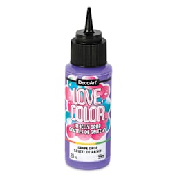 DecoArt Love, Color 3D Jelly Drop Acrylic Paint - Grape Drop, 2 oz