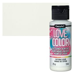 DecoArt Love, Color Acrylic Paint - Cotton Cloud, 59 ml bottle and swatch