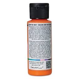 DecoArt Love, Color Acrylic Paint - Orange Crush, 59 ml bottle back