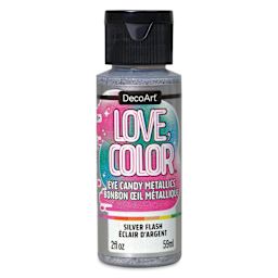 DecoArt Love, Color Acrylic Paint - Silver Flash, 59 ml