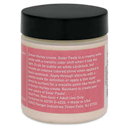 Simon Hurley Create Solar Acrylic Paste - Cross My Heart, 2 oz back