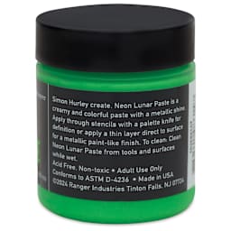 Simon Hurley Create Lunar Acrylic Paste - Dart Frog, Neon, 2 oz back