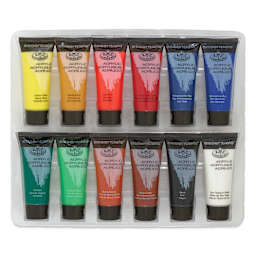 Royal & Langnickel Essentials Acrylic Paint - Assorted Colors, Set of 12, 22 ml