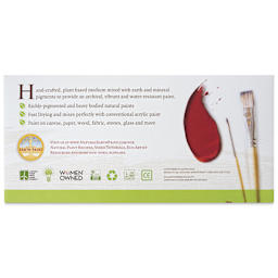 Natural Earth Paint Natural Acrylik Paints - Set of 8, Classic Colors, 59 ml - back of packaging