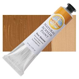 Natural Earth Paint Natural Acrylik Paint - Raw Sienna, 59 ml tube and swatch