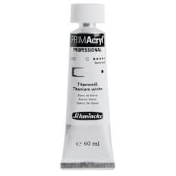 Schmincke Primacryl Professional Acrylic Paint - Titanium White, 60 ml Tube