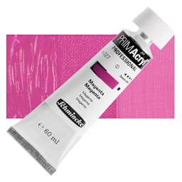 Schmincke Primacryl Professional Acrylic Paint - Magenta, 60 ml Tube and swatch