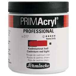 Schmincke Primacryl Professional Acrylic Paint - Cadmium Red Light, 237 ml Jar
