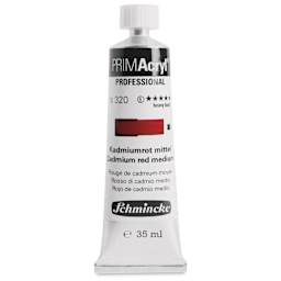 Schmincke Primacryl Professional Acrylic Paint - Cadmium Red Medium, 35 ml Tube