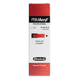 Schmincke Primacryl Professional Acrylic Paint - Opal Red Metallic, 35 ml Tube in package