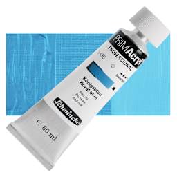 Schmincke Primacryl Professional Acrylic Paint - Royal Blue, 60 ml Tube and swatch