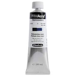 Schmincke Primacryl Professional Acrylic Paint - Phthalo Blue Cyan, 150 ml Tube