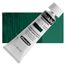 Schmincke Primacryl Professional Acrylic Paint - Phthalo Green Bluish, 60 ml Tube and swatch