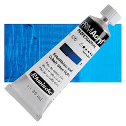 Schmincke Primacryl Professional Acrylic Paint - Cobalt Blue Light, 35 ml Tube and swatch
