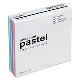 Gaffrey Art Material Standard Body Acrylic Paints - Set of 4, Pastel Colors, 59 ml front of package