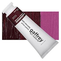 Gaffrey Art Material Standard Body Acrylic Paint - Alizarin Crimson, 200 ml tube and swatch