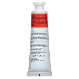 Gaffrey Art Material Standard Body Acrylic Paint - Cadmium Red Light Hue, 59 ml tube back