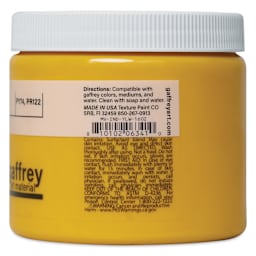 Gaffrey Art Material Standard Body Acrylic Paint - India Yellow, 473 ml side view