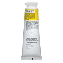 Gaffrey Art Material Standard Body Acrylic Paint - Primary Yellow, 200 ml tube back