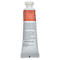 Gaffrey Art Material Standard Body Acrylic Paint - Pyrrole Orange, 59 ml tube back