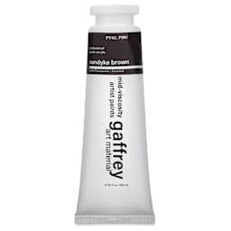 Gaffrey Art Material Standard Body Acrylic Paint - Vandyke Brown, 200 ml tube