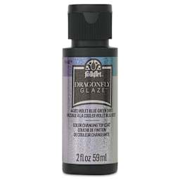 FolkArt Dragonfly Iridescent Acrylic Top Coat Glaze - Violet Blue Green, 59 ml