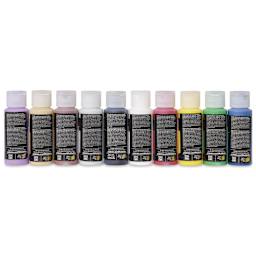 FolkArt Multi-Surface Acrylic Paints - Set of 10, Basic Colors, 59 ml Bottles back
