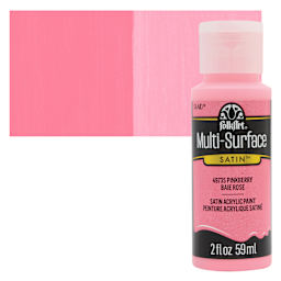 FolkArt Multi-Surface Acrylic Paint - Pinkberry, 59 ml bottle and swatch