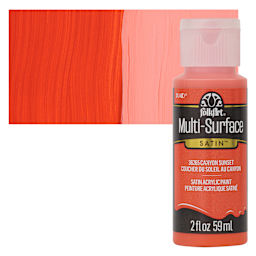 FolkArt Multi-Surface Acrylic Paint - Canyon Sunset, 59 ml bottle and swatch