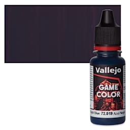 Vallejo Game Color Acrylic Paint - Night Blue - Bottle and Swatch