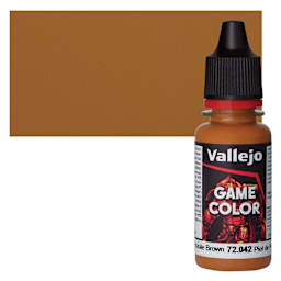 Vallejo Game Color Acrylic Paint - Parasite Brown - Bottle and Swatch