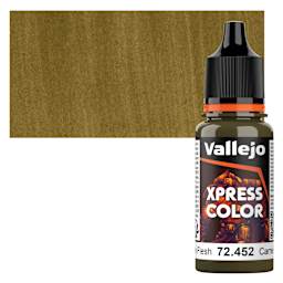Vallejo Xpress Color Acrylic Paint - Rotten Flesh, 18 ml bottle and swatch